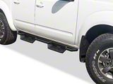 Square Tube Drop Style Nerf Side Step Bars; Matte Black (05-26 Frontier Crew Cab)