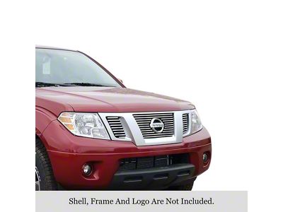 Stainless Steel Billet Upper Grille Overlay; Polished (09-21 Frontier)