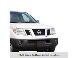 Stainless Steel Billet Upper Overlay Grille; Black (09-21 Frontier)