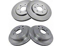 Vented 6-Lug Rotors; Front and Rear (05-26 V6 Frontier)