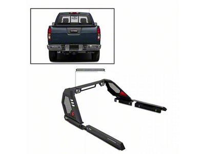 Vigor Roll Bar with 40-Inch LED Light Bar; Black (05-21 Frontier)