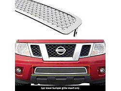 Wire Mesh Lower Bumper Grille Overlay; Polished (09-21 Frontier w/ Painted Front Bumper)