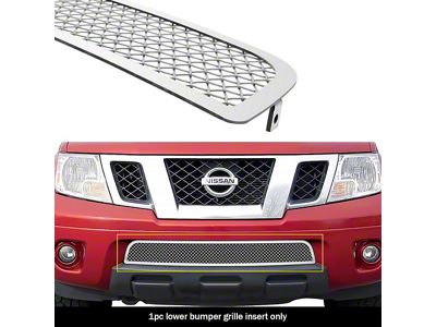 Wire Mesh Lower Bumper Grille Overlay; Polished (09-21 Frontier w/ Painted Front Bumper)