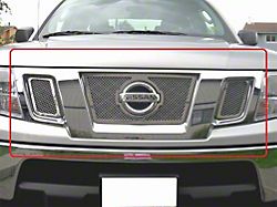 Wire Mesh Upper Grille Overlay with Emblem Hole; Polished (09-21 Frontier)