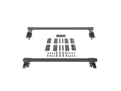 Go Rhino XRS Cross Bars; Textured Black (05-21 Frontier w/o Utili-Track System)