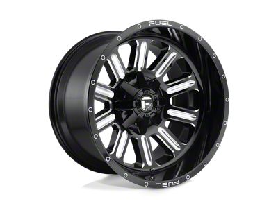 Fuel Wheels Hardline Gloss Black Milled 5-Lug Wheel; 17x9; 1mm Offset (07-13 Tundra)