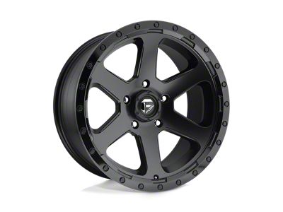 Fuel Wheels Ripper Matte Black with Gloss Black Lip 6-Lug Wheel; 16x8; 1mm Offset (16-23 Tacoma)