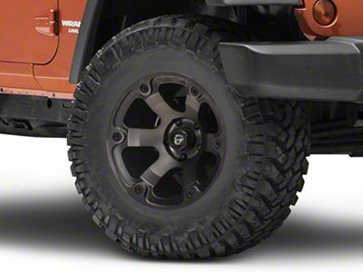Fuel Wheels Beast Matte Black Double Dark Tint Wheel; 17x9; -12mm Offset (07-18 Jeep Wrangler JK)