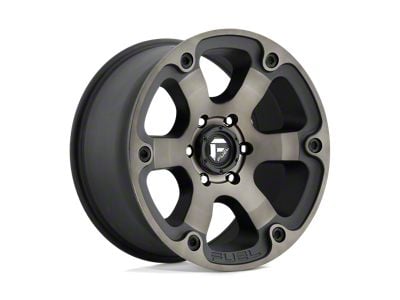 Fuel Wheels Beast Matte Black with Double Dark Tint 6-Lug Wheel; 16x8; 1mm Offset (21-25 Bronco, Excluding Raptor)