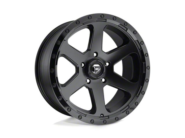 Fuel Wheels Bronco Ripper Matte Black with Gloss Black Lip 6-Lug Wheel ...