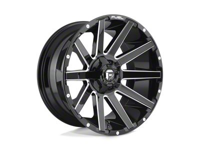 Fuel Wheels Contra Gloss Black Milled Wheel; 20x10; -18mm Offset (76-86 Jeep CJ7)