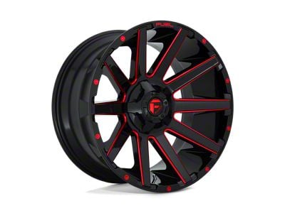 Fuel Wheels Contra Gloss Black with Red Tinted Clear Wheel; 20x10; -18mm Offset (20-25 Jeep Gladiator JT)