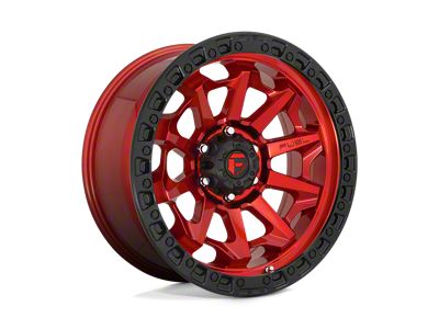 Fuel Wheels Covert Candy Red with Black Bead Ring Wheel; 20x9; 1mm Offset (20-25 Jeep Gladiator JT)