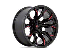 Fuel Wheels Flame Gloss Black Milled with Candy Red Wheel; 20x10; -18mm Offset (20-25 Jeep Gladiator JT)