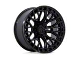 Fuel Wheels Sigma Blackout with Gloss Black Lip Wheel; 20x10; -18mm Offset (20-26 Jeep Gladiator JT)