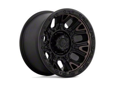 Fuel Wheels Traction Matte Black with Double Dark Tint Wheel; 17x9; 1mm Offset (20-25 Jeep Gladiator JT)