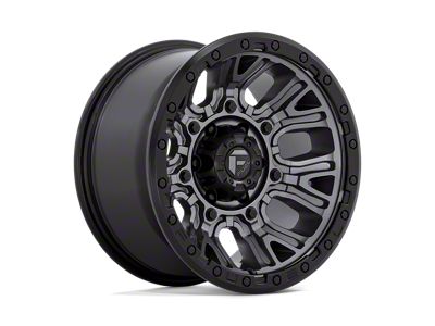 Fuel Wheels Traction Matte Gunmetal with Black Ring Wheel; 17x9; 1mm Offset (20-25 Jeep Gladiator JT)
