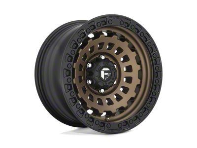 Fuel Wheels Zephyr Matte Bronze with Black Bead Ring Wheel; 17x9; 1mm Offset (20-25 Jeep Gladiator JT)