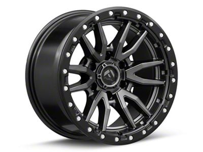 Fuel Wheels Rebel Matte Gunmetal with Black Bead Ring Wheel; 17x9; 1mm Offset (99-04 Jeep Grand Cherokee WJ)