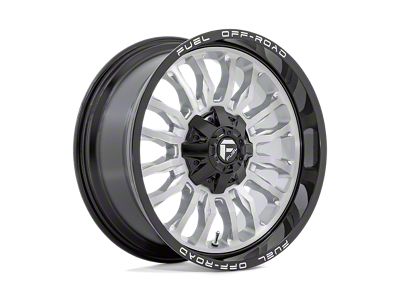 Fuel Wheels Arc Silver Brushed Face with Milled Black Lip Wheel; 20x9; 1mm Offset (22-25 Jeep Grand Cherokee WL)