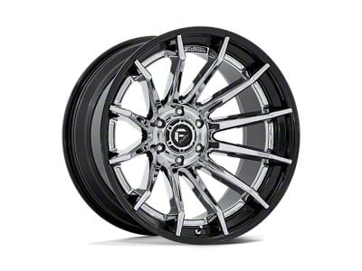 Fuel Wheels Burn Chrome with Gloss Black Lip Wheel; 20x9; 1mm Offset (22-25 Jeep Grand Cherokee WL)