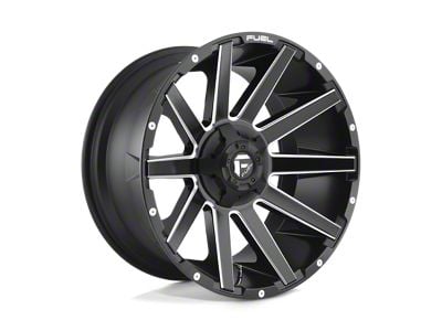 Fuel Wheels Contra Matte Black Milled Wheel; 22x12; -44mm Offset (22-25 Jeep Grand Cherokee WL)