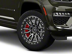 Fuel Wheels Rebel Matte Gunmetal with Black Bead Ring Wheel; 20x9; 1mm Offset (22-25 Jeep Grand Cherokee WL)