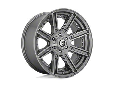 Fuel Wheels Rogue Platinum Brushed Gunmetal Tinted Clear Wheel; 20x9; 1mm Offset (22-25 Jeep Grand Cherokee WL)