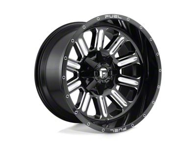 Fuel Wheels Hardline Gloss Black Milled Wheel; 17x9; 1mm Offset (07-18 Jeep Wrangler JK)