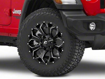 Fuel Wheels Assault Gloss Black Milled Wheel; 18x9; -12mm Offset (18-25 Jeep Wrangler JL)