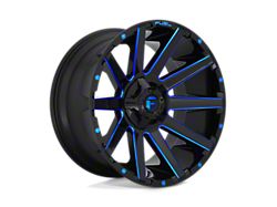Fuel Wheels Contra Gloss Black with Blue Tinted Clear Wheel; 20x9; 1mm Offset (18-26 Jeep Wrangler JL)