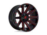 Fuel Wheels Contra Gloss Black with Red Tinted Clear Wheel; 20x10; -18mm Offset (18-26 Jeep Wrangler JL)