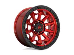 Fuel Wheels Covert Candy Red with Black Bead Ring Wheel; 17x9; -12mm Offset (18-26 Jeep Wrangler JL)