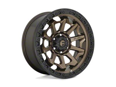 Fuel Wheels Covert Matte Bronze with Black Bead Ring Wheel; 20x9; 1mm Offset (18-25 Jeep Wrangler JL)