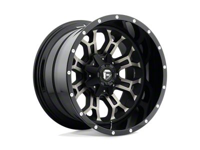 Fuel Wheels Crush Gloss Machined Double Dark Tint Wheel; 17x9; 1mm Offset (18-25 Jeep Wrangler JL)