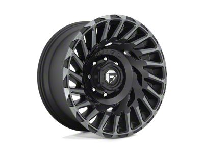 Fuel Wheels Cyclone Matte Machined Double Dark Tint Wheel; 18x9; 1mm Offset (18-25 Jeep Wrangler JL)