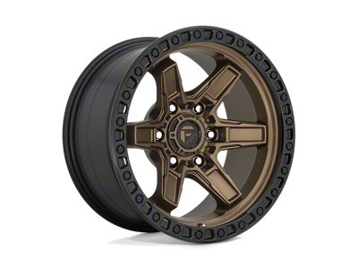 Fuel Wheels Kicker Matte Bronze with Black Bead Ring Wheel; 20x9; 1mm Offset (18-25 Jeep Wrangler JL)