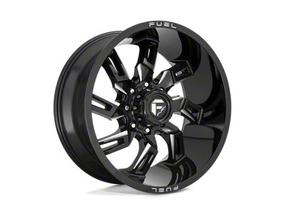 Fuel Wheels Lockdown Gloss Black Milled Wheel; 20x9; 1mm Offset (18-25 Jeep Wrangler JL)