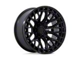 Fuel Wheels Sigma Blackout with Gloss Black Lip Wheel; 20x10; -18mm Offset (18-26 Jeep Wrangler JL)