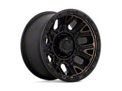 Fuel Wheels Traction Matte Black with Double Dark Tint Wheel; 17x9; 1mm Offset (18-26 Jeep Wrangler JL)