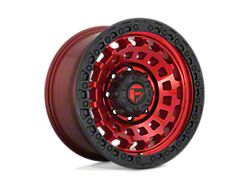 Fuel Wheels Zephyr Candy Red with Black Bead Ring Wheel; 17x9; 1mm Offset (18-26 Jeep Wrangler JL)
