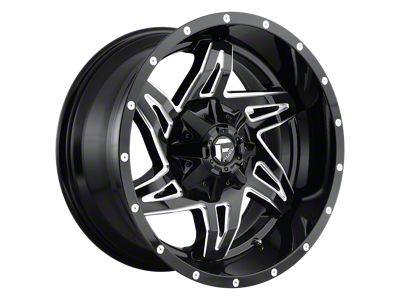 Fuel Wheels Rocker Gloss Black Milled Wheel; 20x9; 1mm Offset (97-06 Jeep Wrangler TJ)