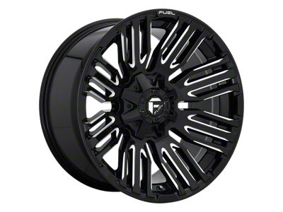 Fuel Wheels Schism Gloss Black Milled Wheel; 20x9; 1mm Offset (97-06 Jeep Wrangler TJ)