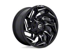 Fuel Wheels Reaction Gloss Black Milled Wheel; 17x9; -12mm Offset (87-95 Jeep Wrangler YJ)