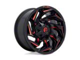 Fuel Wheels Reaction Gloss Black Milled with Red Tint 6-Lug Wheel; 20x10; -18mm Offset (22-26 Tundra)