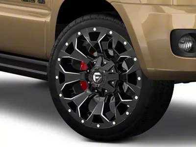 Fuel Wheels Assault Gloss Black Milled 6-Lug Wheel; 22x10; -18mm Offset (03-09 4Runner)