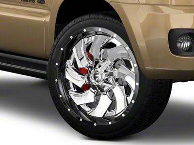 Fuel Wheels Cleaver Chrome with Gloss Black 6-Lug Wheel; 22x10; -13mm Offset (03-09 4Runner)