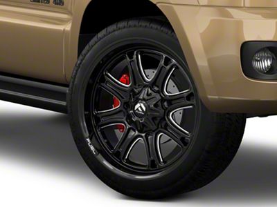 Fuel Wheels Darkstar Gloss Black Milled 6-Lug Wheel; 22x10; -18mm Offset (03-09 4Runner)