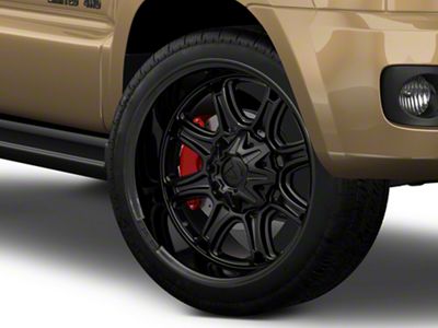 Fuel Wheels Darkstar Matte Black with Gloss Black Lip 6-Lug Wheel; 22x10; 10mm Offset (03-09 4Runner)