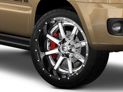 Fuel Wheels Maverick Chrome with Gloss Black Lip 6-Lug Wheel; 22x14; -70mm Offset (03-09 4Runner)